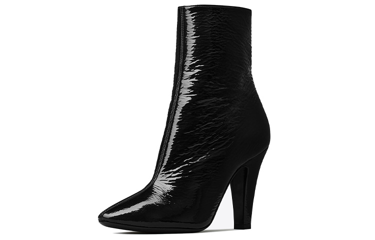 Lookbook (W) Saint Laurent 68 ''Zwarte Lakleren Enkellaarsjes'' 67075726O001000