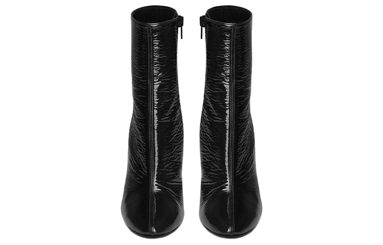 Shop (W) Saint Laurent 68 'But Hitam Tumit Kulit Berkilat' 67075726O001000