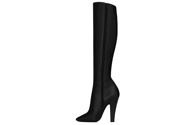 Lookbook (W) Saint Laurent 68 High-Top Stiefel ''Glattes Schwarzes Leder'' 6579222W7001000