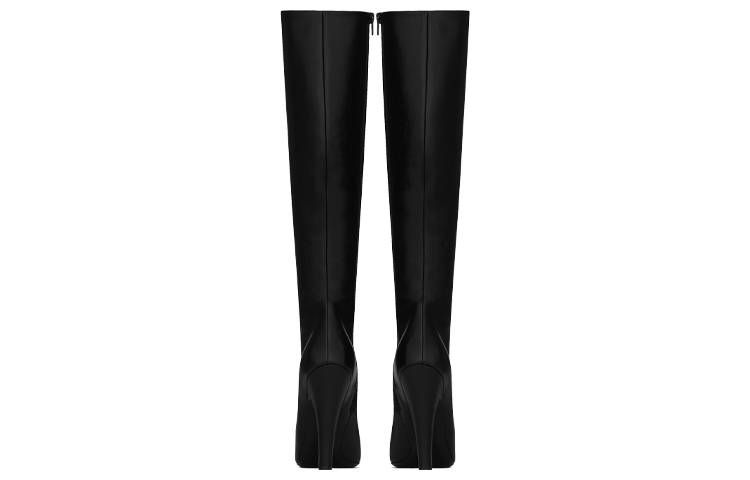 Purchase (W) Saint Laurent 68 High-Top Stiefel ''Glattes Schwarzes Leder'' 6579222W7001000