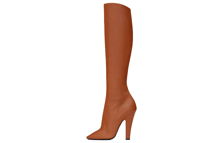 Buy (W) Bota Alta Saint Laurent 68 'Cuero Suave Marrón' 6579222W7009808