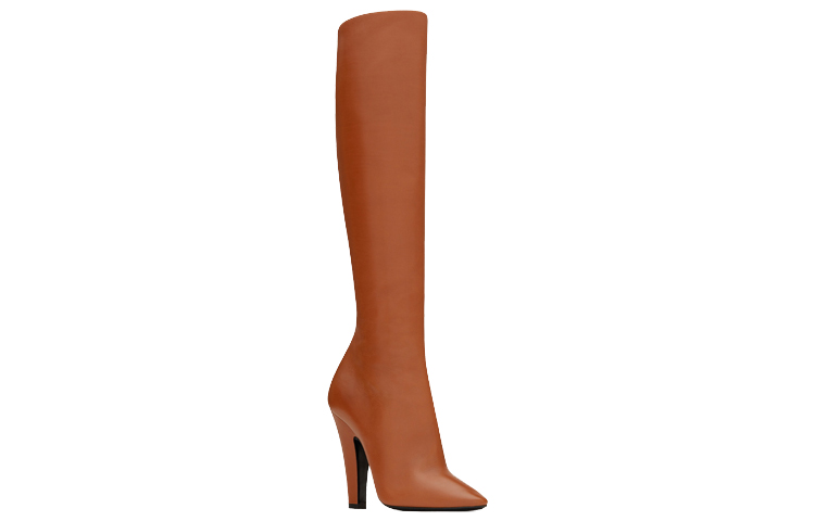 Lookbook (W) Bota Alta Saint Laurent 68 'Cuero Suave Marrón' 6579222W7009808