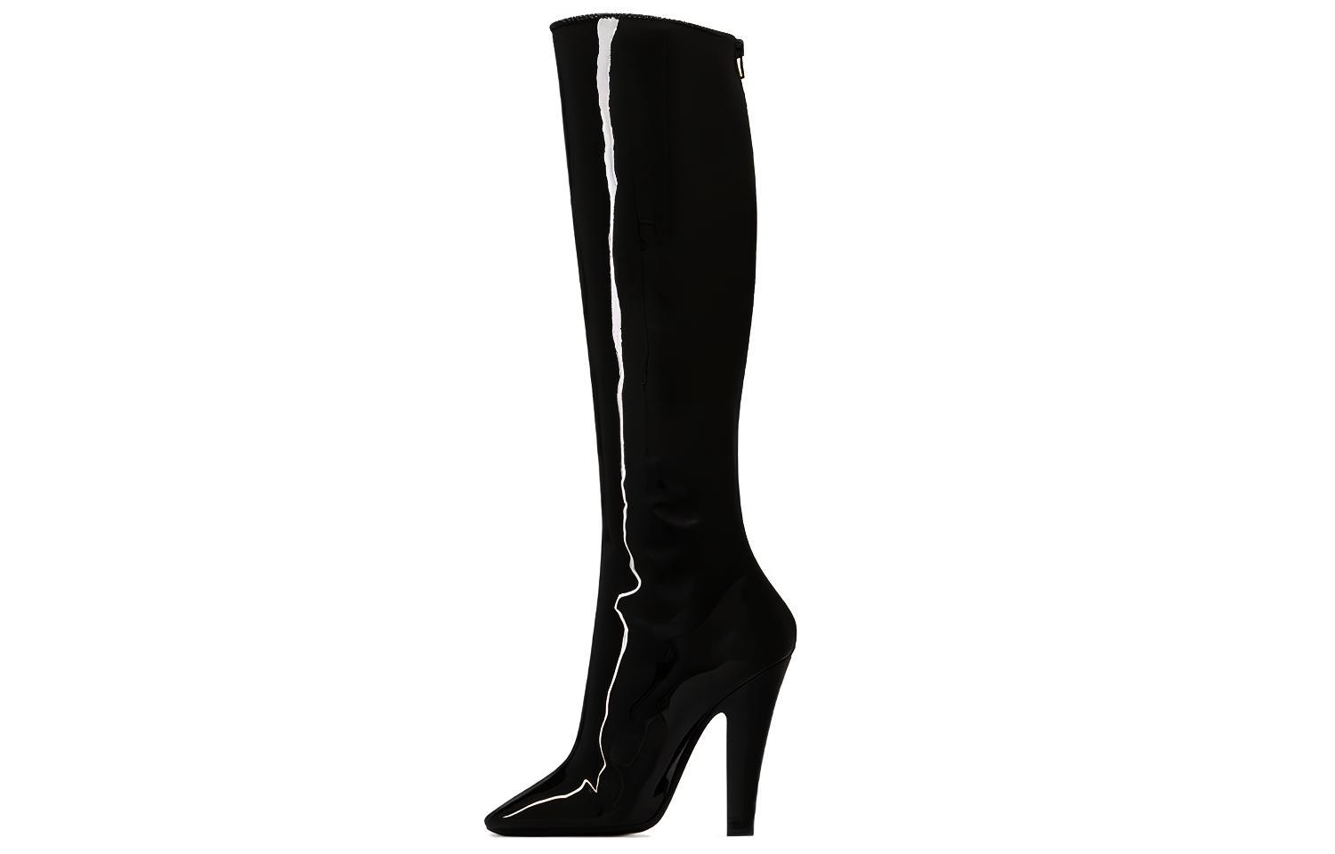 (Women) Saint Laurent 68 High-Top Boots 'Black Patent Leather' 6593941TV001000