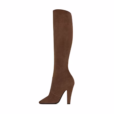 (W) Saint Laurent 68 High-Top Boots 'Brown Suede'