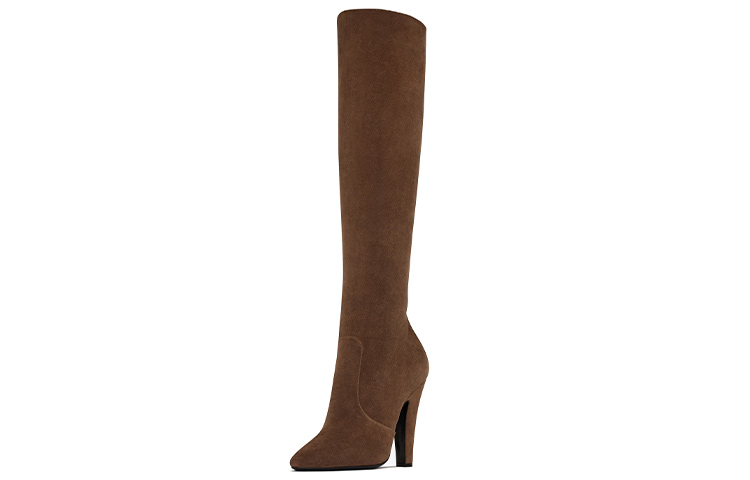 Lookbook (W) Saint Laurent 68 High-Top Stiefel ''Braunes Wildleder'' 67071427D002517