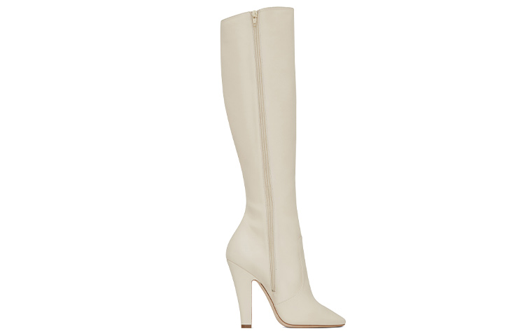 Order SAINT LAURENT 聖羅蘭 68 光滑 高筒靴 女款 米色