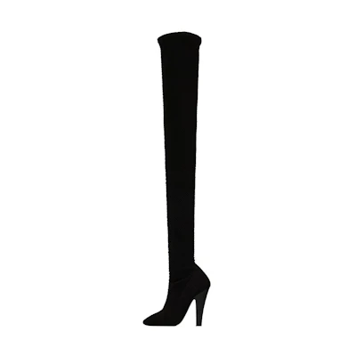 (W) Saint Laurent 68Python High Boot 'Black Python Effect'
