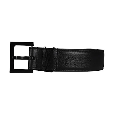 (Women) Saint Laurent 2cm Leather Belt with Logo Buckle. 554465BOO0U1000