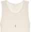 Shop (W) サンローラン ベージュ SS23 ロゴ刺繍クルーネックタンクトップ 752721YBMV29774