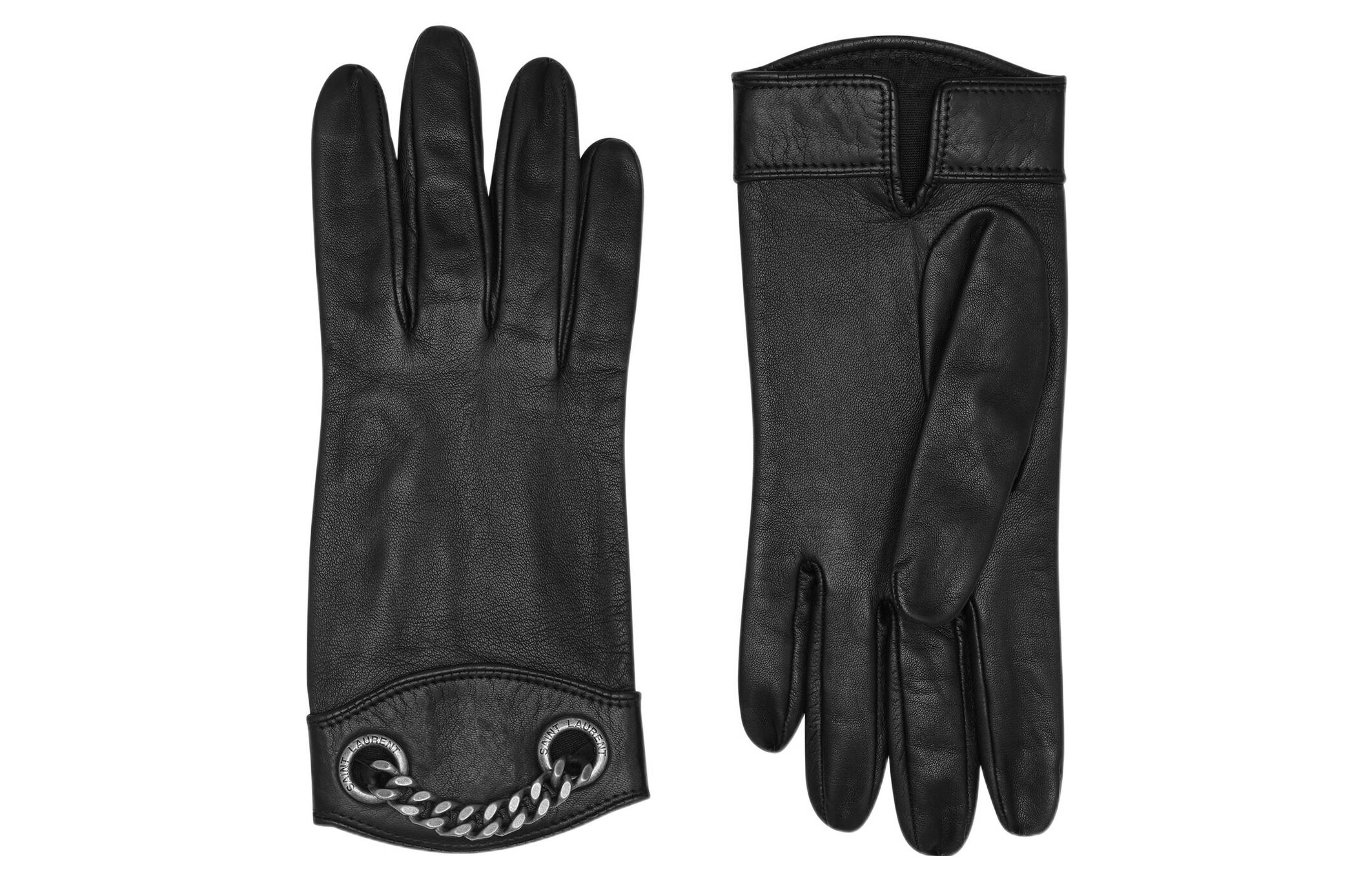 (Women) Saint Laurent  Black Casual Warm Comfortable Gloves 6769093YI531081