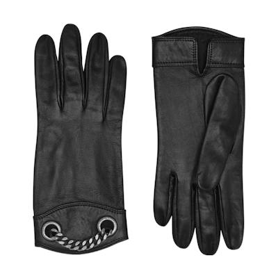 (Women) Saint Laurent Black Casual Warm Comfortable Gloves 6769093YI531081
