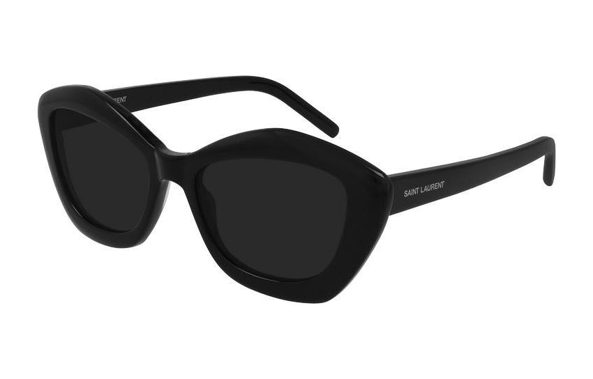 (Women) Saint Laurent  Black Cat-Eye Sunglasses with Side Logo. SL68