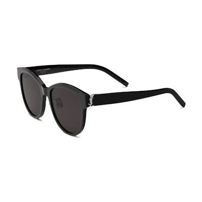 (Women) SAINT LAURENT Black Cat-Eye Sunglasses with Fashion Letter Print. 714796Y99011000