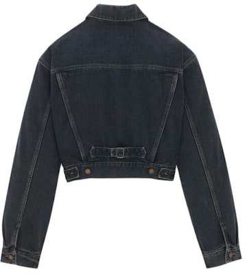 (Women) SAINT LAURENT Black Denim Long Sleeve Belted Jacket 780231Y07TE3962 Lookbook (Women) SAINT LAURENT Black Denim Long Sleeve Belted Jacket 780231Y07TE3962