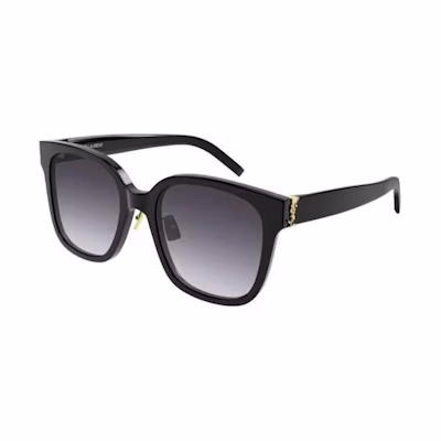 (Women) SAINT LAURENT Black Gradient Lens Irregular Acetate Sunglasses SLM105F002