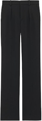 (W) サンローラン ブラック グレインドプードル テーラード ルーズフィットパンツ 752882Y7E631000 Buy (W) サンローラン ブラック グレインドプードル テーラード ルーズフィットパンツ 752882Y7E631000