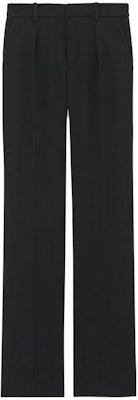 (W) サンローラン ブラック グレインドプードル テーラード ルーズフィットパンツ 752882Y7E631000 Order (W) サンローラン ブラック グレインドプードル テーラード ルーズフィットパンツ 752882Y7E631000