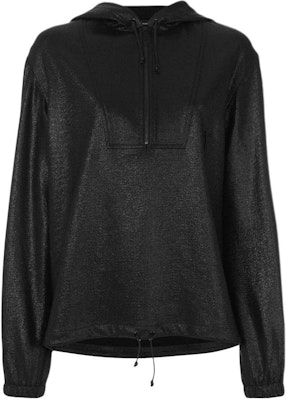 (Women) Saint Laurent Black Half-Zip Solid Color Hoodie. 482933Y007R1000 Buy (Women) Saint Laurent Black Half-Zip Solid Color Hoodie. 482933Y007R1000