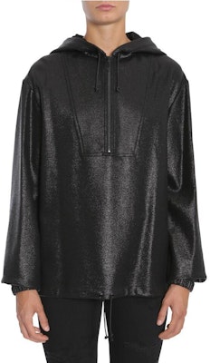(Women) Saint Laurent Black Half-Zip Solid Color Hoodie. 482933Y007R1000 Shop (Women) Saint Laurent Black Half-Zip Solid Color Hoodie. 482933Y007R1000