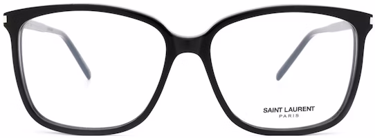 (Women) SAINT LAURENT Black Irregular Acetate Optical Glasses with Logo Design SL453001 (Women) SAINT LAURENT Black Irregular Acetate Optical Glasses with Logo Design SL453001