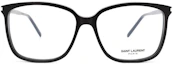 Buy (W) SAINT LAURENT 黑色不規則醋酸光學眼鏡附品牌標誌設計 SL453001