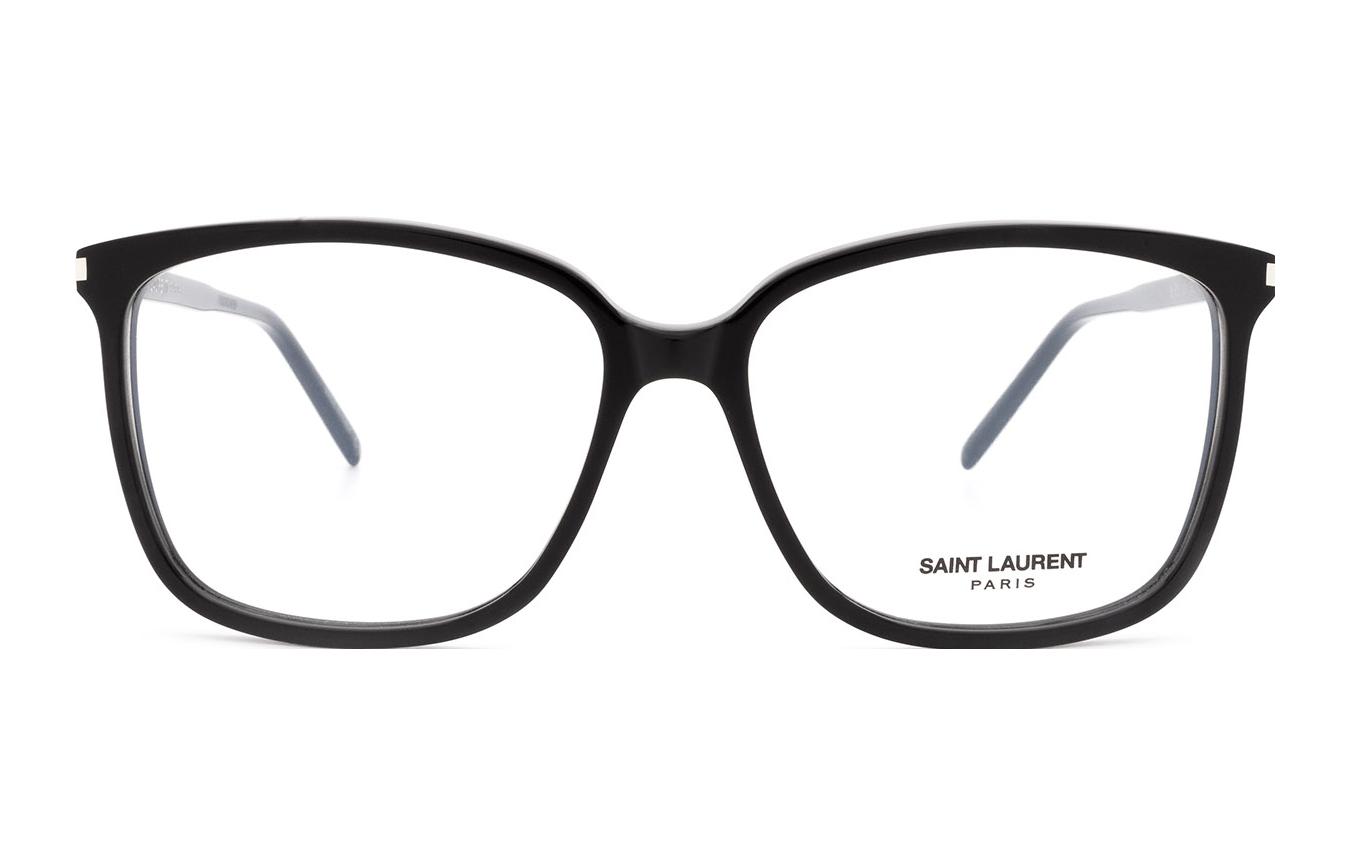 Order (W) SAINT LAURENT 黑色不規則醋酸光學眼鏡附品牌標誌設計 SL453001