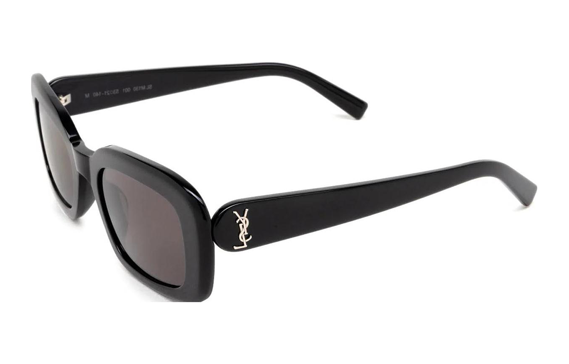 (Women) Saint Laurent  Black Irregular Acetate Sunglasses with Logo Temples SLM130001 圖 2