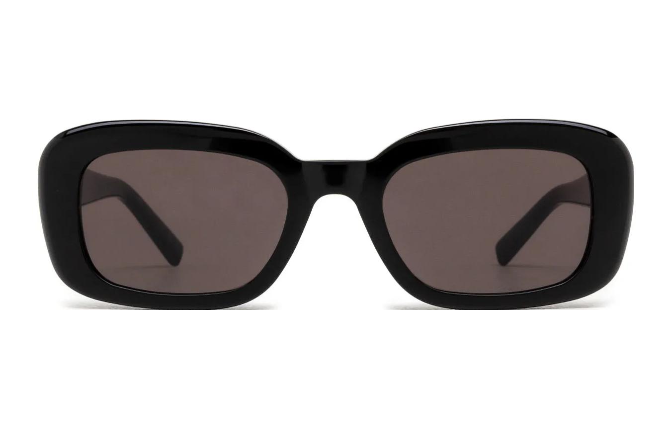 (Women) Saint Laurent  Black Irregular Acetate Sunglasses with Logo Temples SLM130001 圖 3