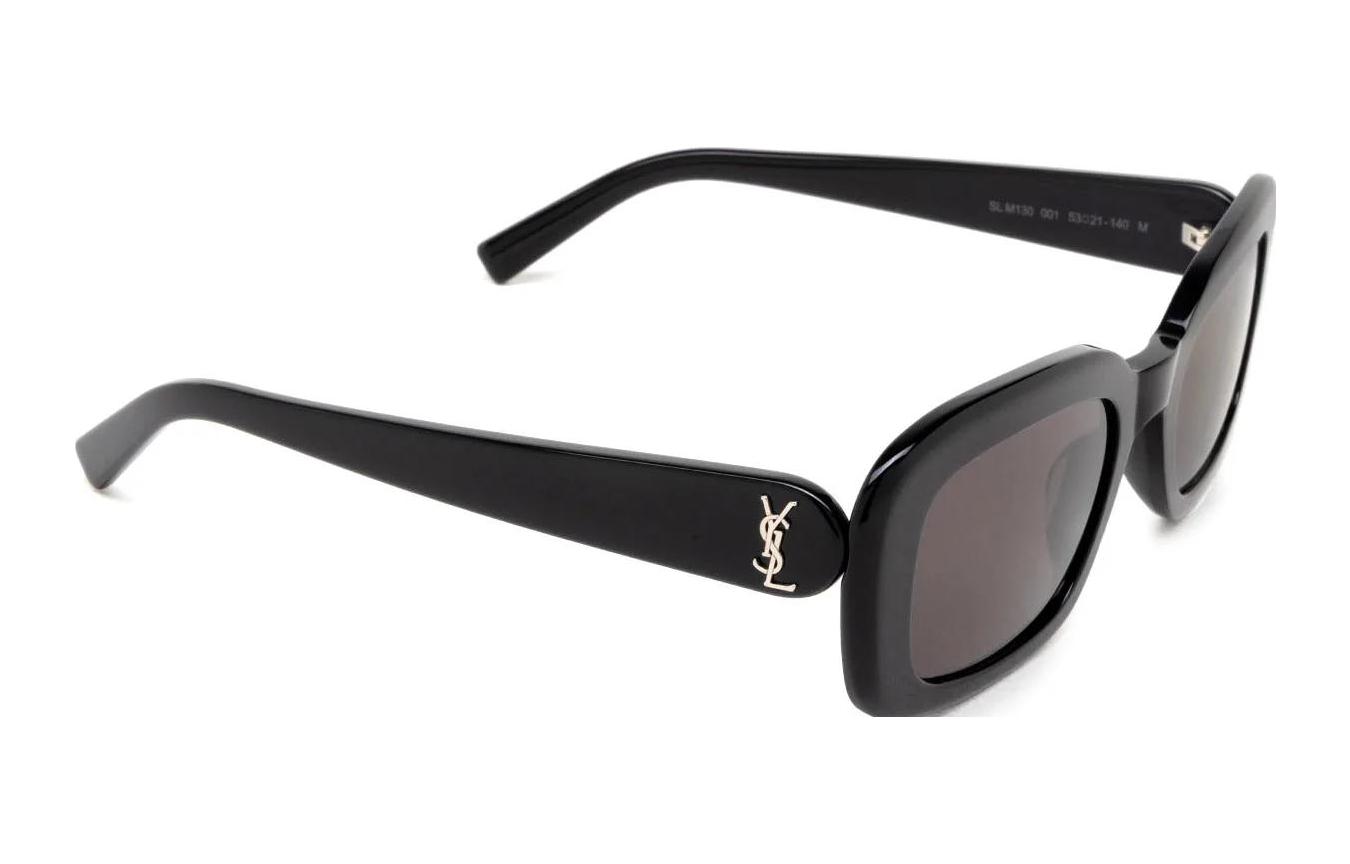 (Women) Saint Laurent  Black Irregular Acetate Sunglasses with Logo Temples SLM130001 圖 4