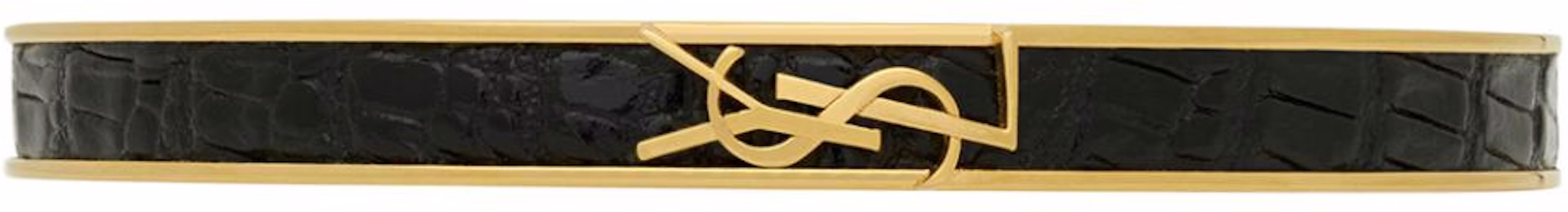 (W) Saint Laurent Gelang Kulit Hitam Logo Aksesori Fesyen. 711618CJ52J1000 Buy (W) Saint Laurent Gelang Kulit Hitam Logo Aksesori Fesyen. 711618CJ52J1000