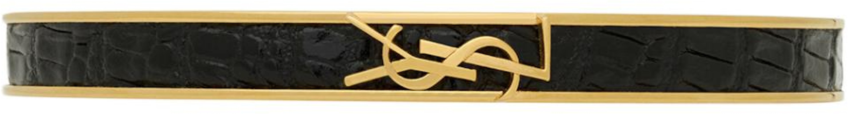 (W) Saint Laurent Gelang Kulit Hitam Logo Aksesori Fesyen. 711618CJ52J1000 Order (W) Saint Laurent Gelang Kulit Hitam Logo Aksesori Fesyen. 711618CJ52J1000