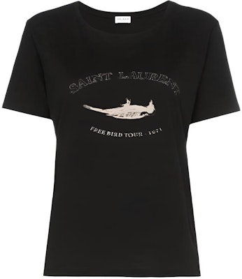 (W) 생로랑 블랙 로고 크루넥 반팔 티셔츠. 553443YB2ZO1095 Buy (W) 생로랑 블랙 로고 크루넥 반팔 티셔츠. 553443YB2ZO1095