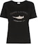 Buy (W) 생로랑 블랙 로고 크루넥 반팔 티셔츠. 553443YB2ZO1095