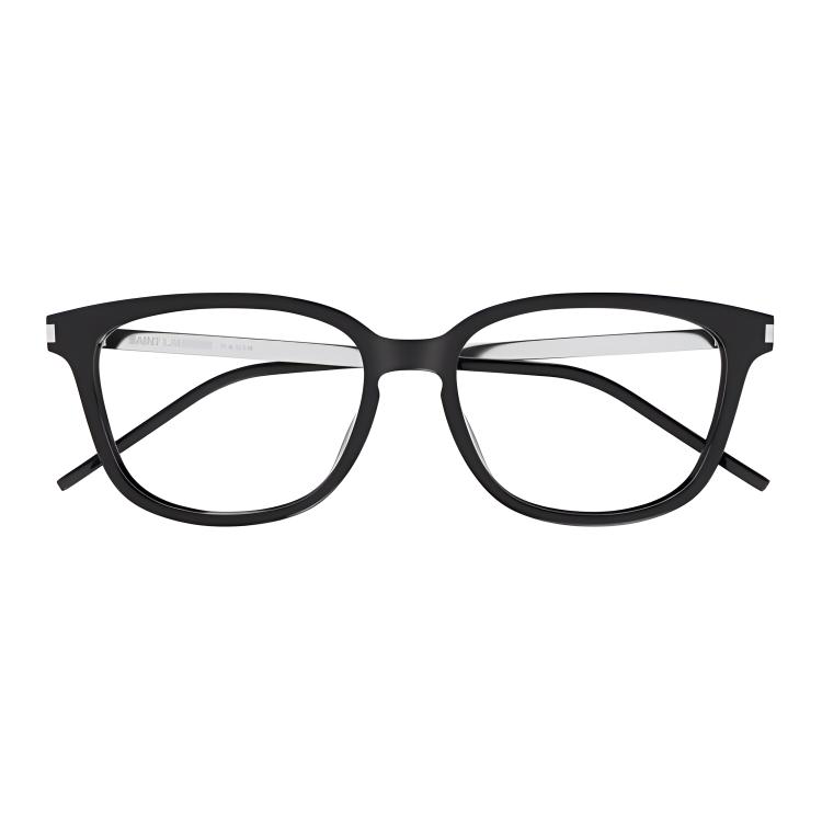 (Women) SAINT LAURENT  Black Rectangular Acetate Optical Glasses with Logo. SL648F001F 圖 3