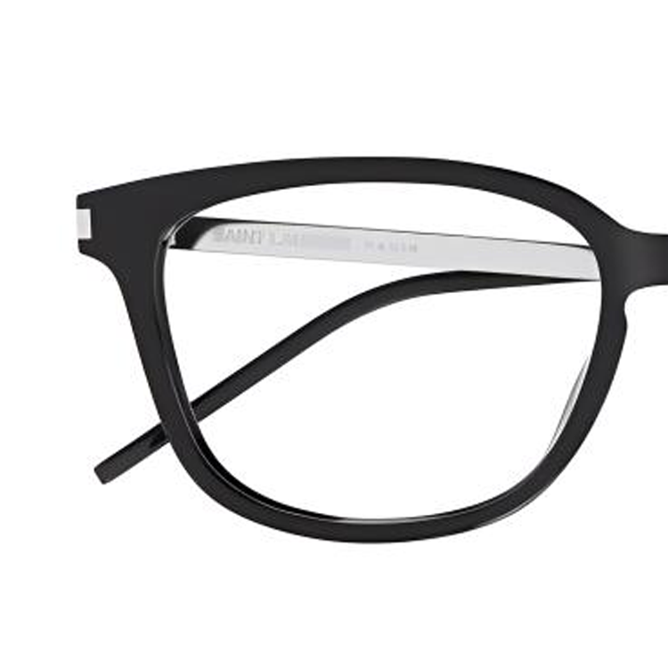 (Women) SAINT LAURENT  Black Rectangular Acetate Optical Glasses with Logo. SL648F001F 圖 4