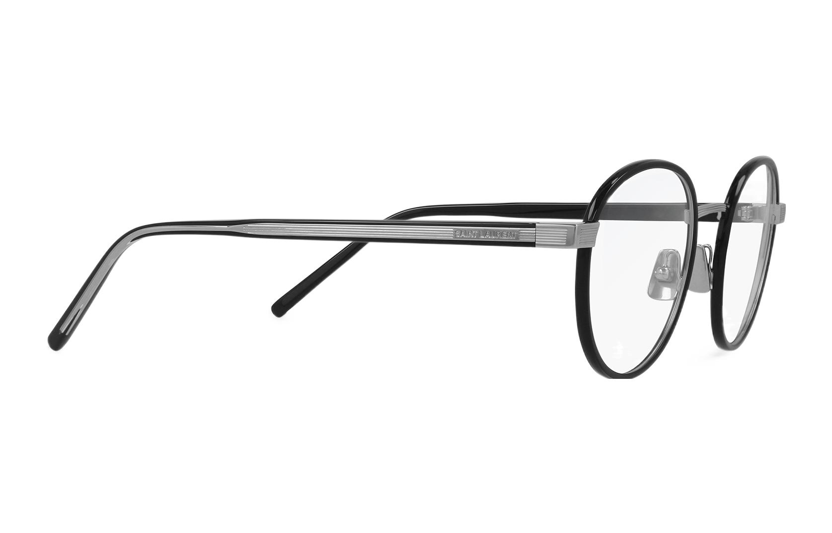 (Women) SAINT LAURENT  Black Round Alloy Optical Glasses - Minimalist Fashion. SL125001 圖 4
