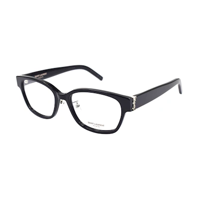 (Women) Saint Laurent Black Silver Oval Optical Glasses - Elegant Business Frame. SLM33J-001