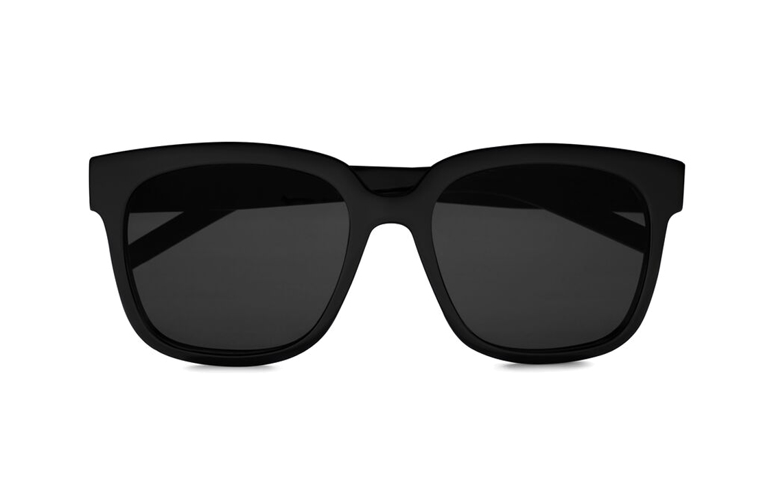 (Women) SAINT LAURENT  Black Square Acetate Logo Embellished Sunglasses 543513Y99011002 圖 3