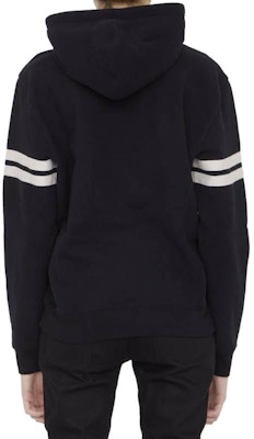 (W) SAINT LAURENT Sudadera Negra con Rayas y Logo Bordado de Manga Larga. 757076Y36SW1095 Purchase (W) SAINT LAURENT Sudadera Negra con Rayas y Logo Bordado de Manga Larga. 757076Y36SW1095