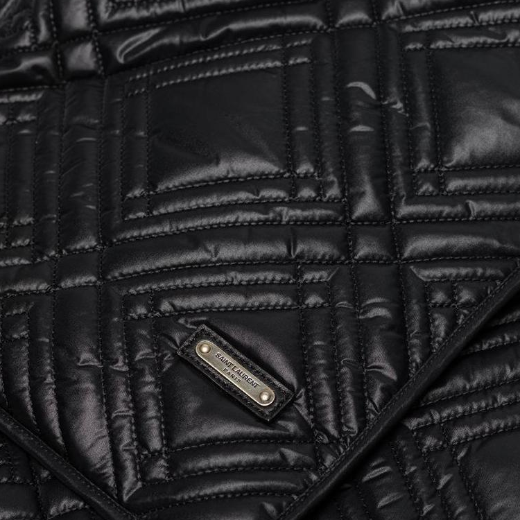 Lookbook (W) SAINT LAURENT 黑色羊毛Logo圍巾 6649073YH68