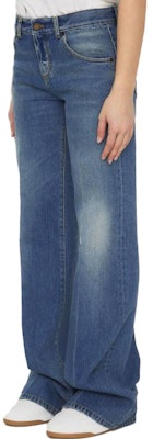 (Women) SAINT LAURENT Blue Solid Straight-Leg Jeans SS23 723228YI8634293 Lookbook (Women) SAINT LAURENT Blue Solid Straight-Leg Jeans SS23 723228YI8634293