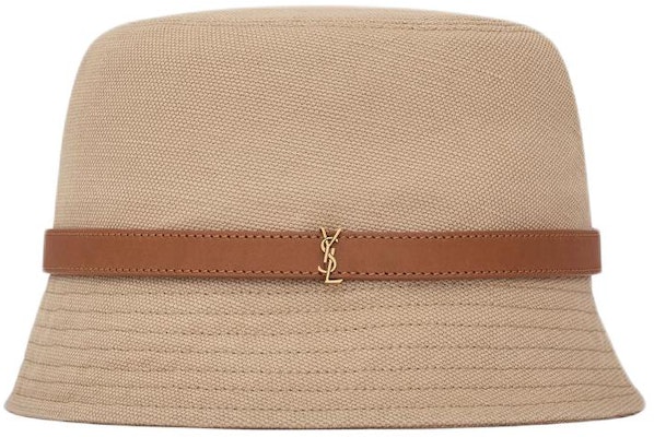 (W) SAINT LAURENT Topi Bucket Cokelat Canvas dengan Trim Tali Kulit. 7849483YP629765 Buy (W) SAINT LAURENT Topi Bucket Cokelat Canvas dengan Trim Tali Kulit. 7849483YP629765