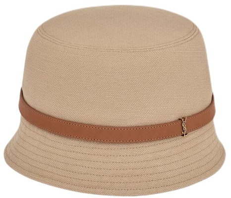 (W) SAINT LAURENT Topi Bucket Cokelat Canvas dengan Trim Tali Kulit. 7849483YP629765 Shop (W) SAINT LAURENT Topi Bucket Cokelat Canvas dengan Trim Tali Kulit. 7849483YP629765