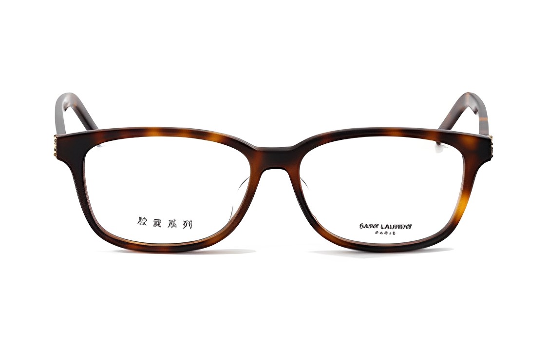 Lookbook (W) 생로랑 브라운 라운드 안경 - 스타일리시하고 편안한 프레임 SL M109/F-002