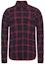 Order (Women) Saint Laurent Burgundy Plaid Single-Breasted Long-Sleeve Shirt 542761Y826L6461