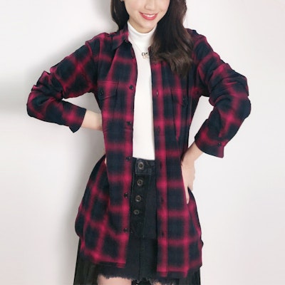 (Women) Saint Laurent Burgundy Plaid Single-Breasted Long-Sleeve Shirt 542761Y826L6461 Shop (Women) Saint Laurent Burgundy Plaid Single-Breasted Long-Sleeve Shirt 542761Y826L6461