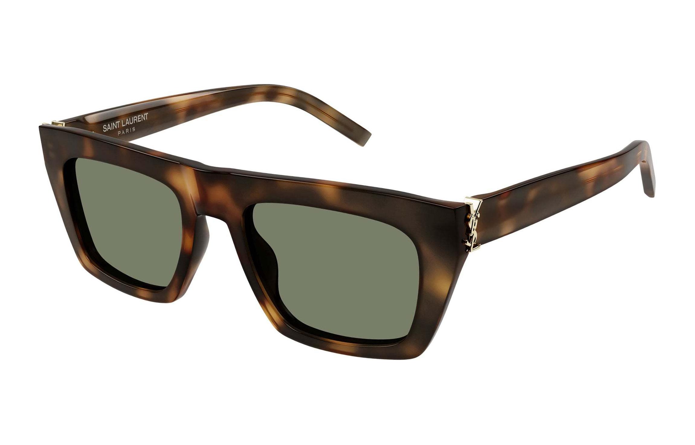 (Women) SAINT LAURENT  Butterfly Tortoiseshell Sunglasses with Engraved Temples. 26245219