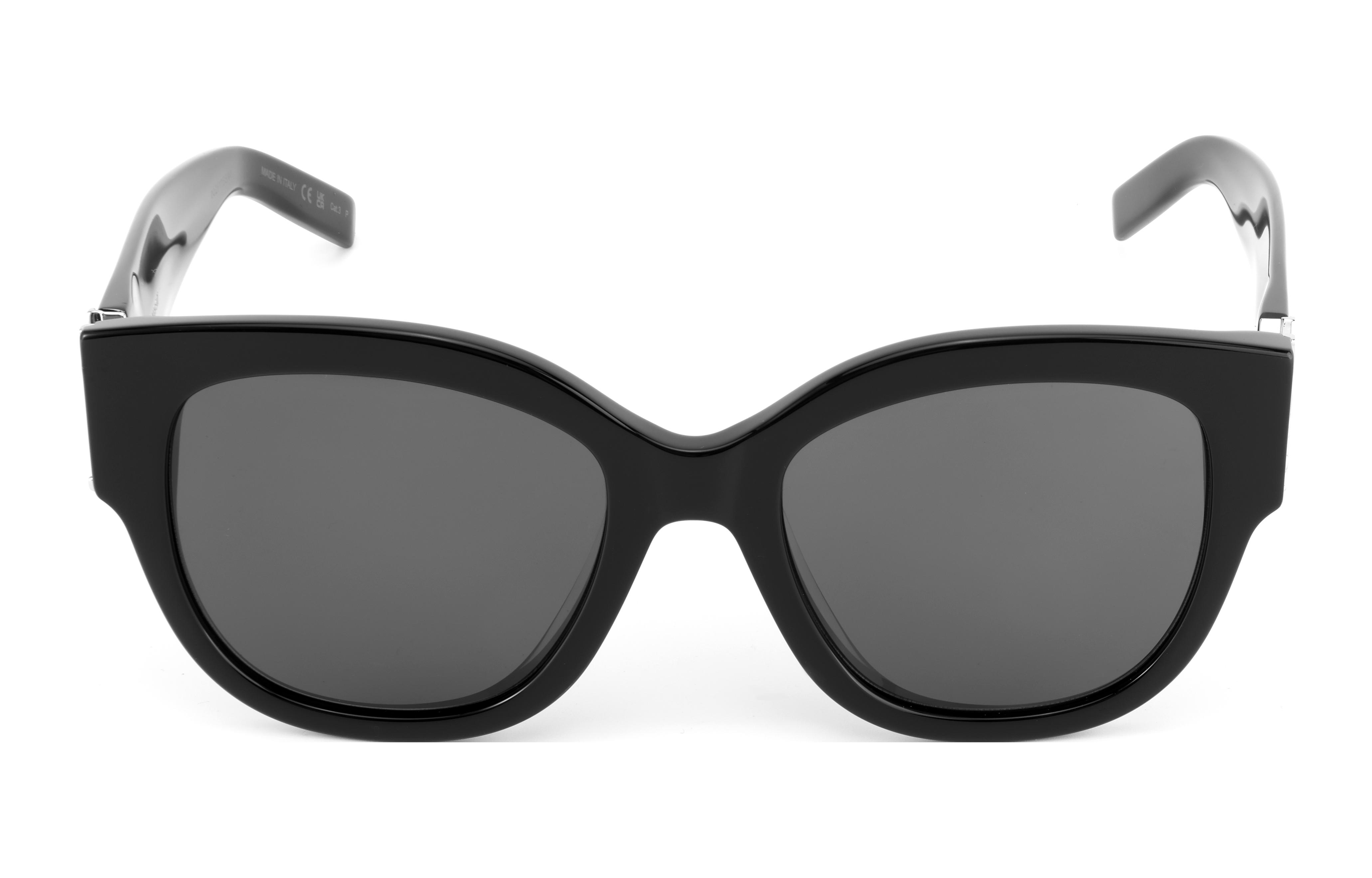 Lookbook (W) SAINT LAURENT Cermin Mata Hitam Klasik Logo Square Acetate SLM95F005BLACKBLACKGREY