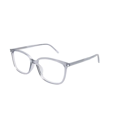 (Women) Saint Laurent Clear Irregular Optical Glasses Frames Eyewear SL453F-002