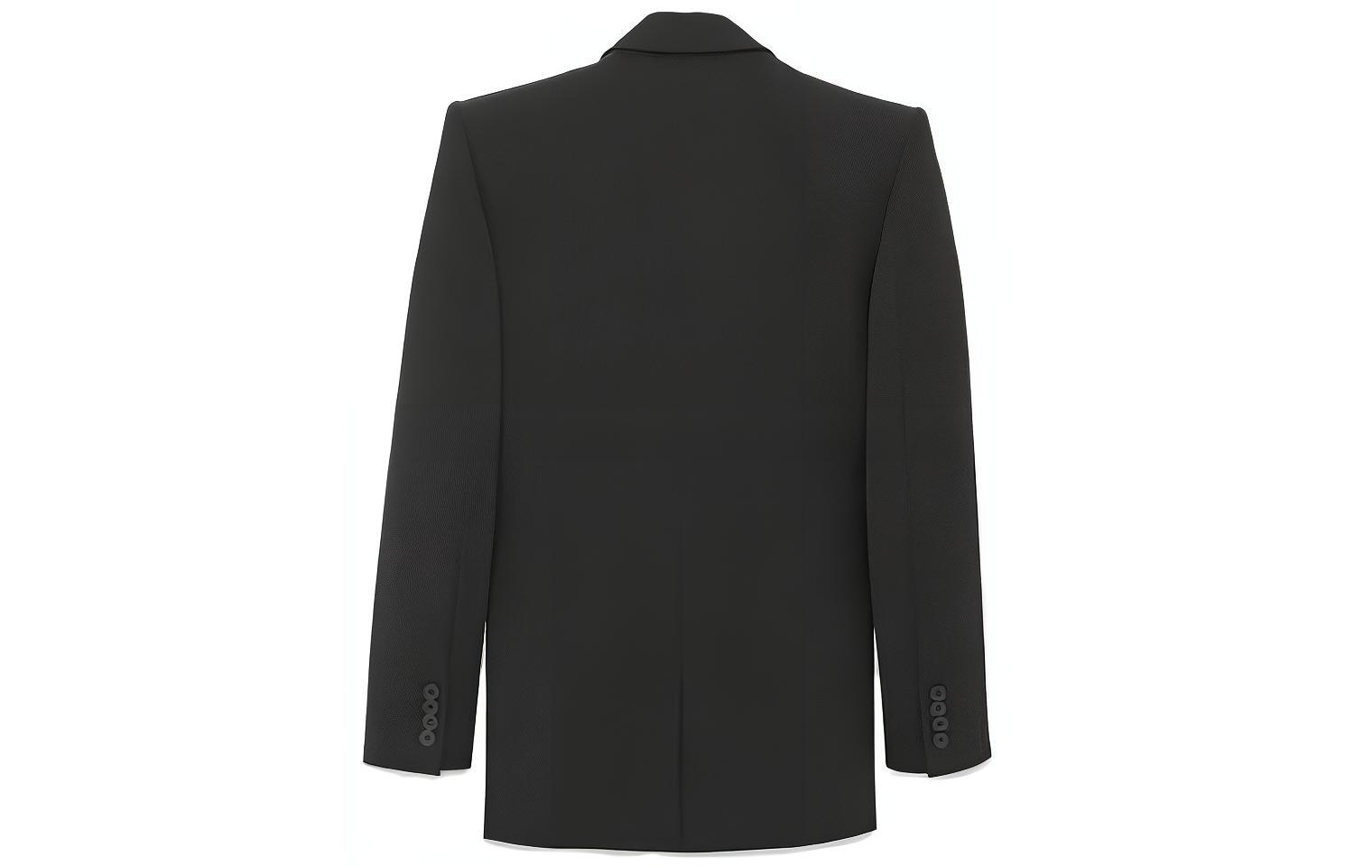 Lookbook (W) 생 로랑 더블 브레스티드 블레이저 재킷 블랙 736799Y2F351000